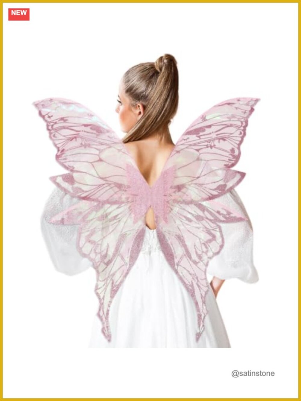 Fairy Wings Butterfly Costume Set Lace Gloves for Halloween Cosplay